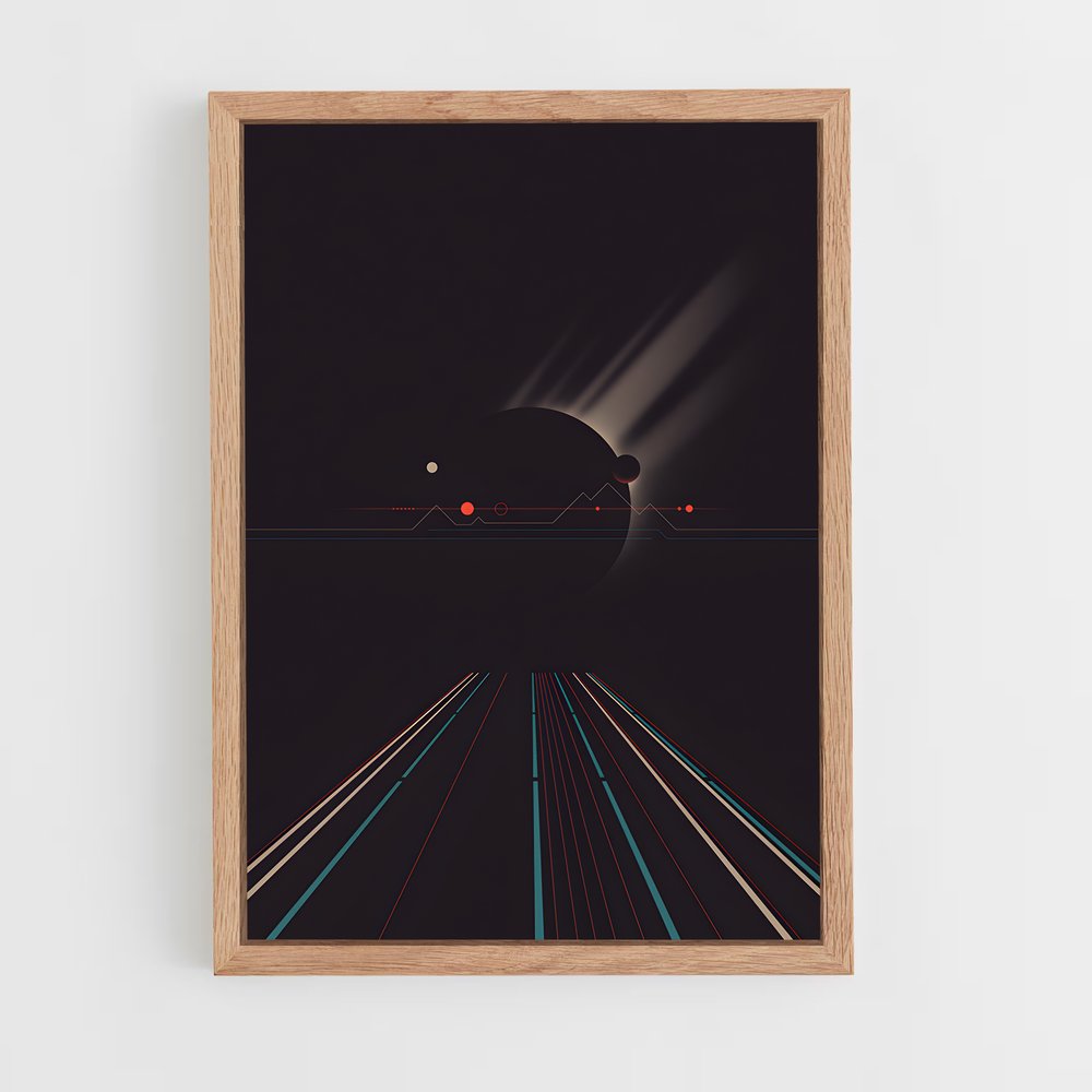 Poster Minimaliste de l'espace énigmatique – affiche Art spatial (vue 4)